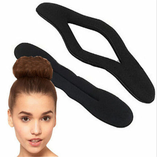 Multi size Sponge Black Hair Styling Donut Bun Curler Maker