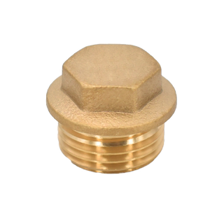 铜内六角外丝堵头2/4分内丝水管堵帽四分管堵6分闷头丝堵1寸管件