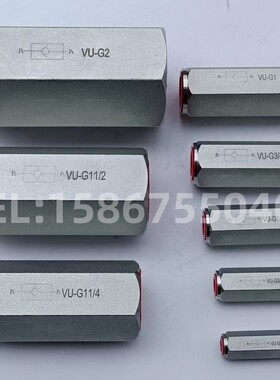 VU-G1 VU-20 VU-G3/4 VU-16 VU-40 VU-NPT2 管式单向阀 单向阀