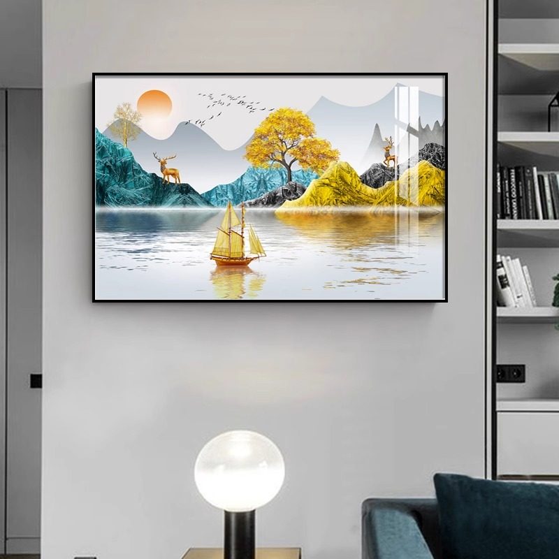 现代客厅装饰画玄关横版餐厅鞋柜上方挂画饭厅横幅卧室床头墙壁画,家居饰品,现代装饰画,淘宝优惠券,粉丝福利购,淘宝优惠卷