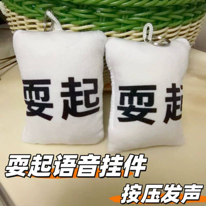 爆款抽象毛绒语音发声钥匙扣
