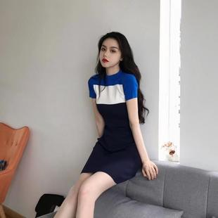 包臀薄款 欧洲站2024夏季 名媛甜美短裙高级感修身 新款 连衣裙女 法式