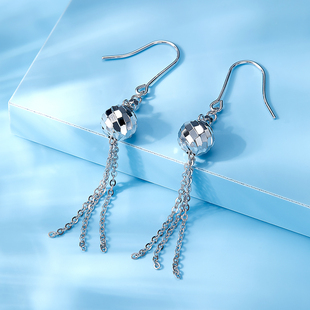 奢珠pt950铂金耳环耳线耳饰官方旗舰店正品