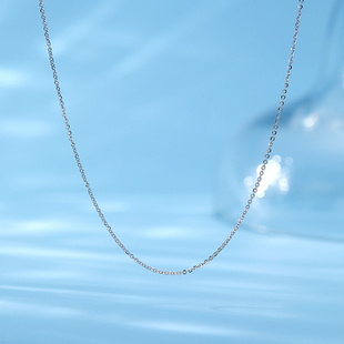 奢珠pt950铂金项链锁骨链官方旗舰店正品
