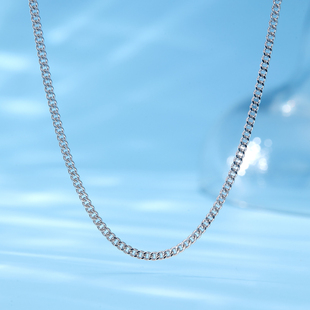 奢珠pt950铂金项链锁骨链官方旗舰店正品