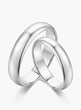 奢珠_纯 铂金戒指情侣结婚戒指PT950白金对戒男女款素圈光面简约