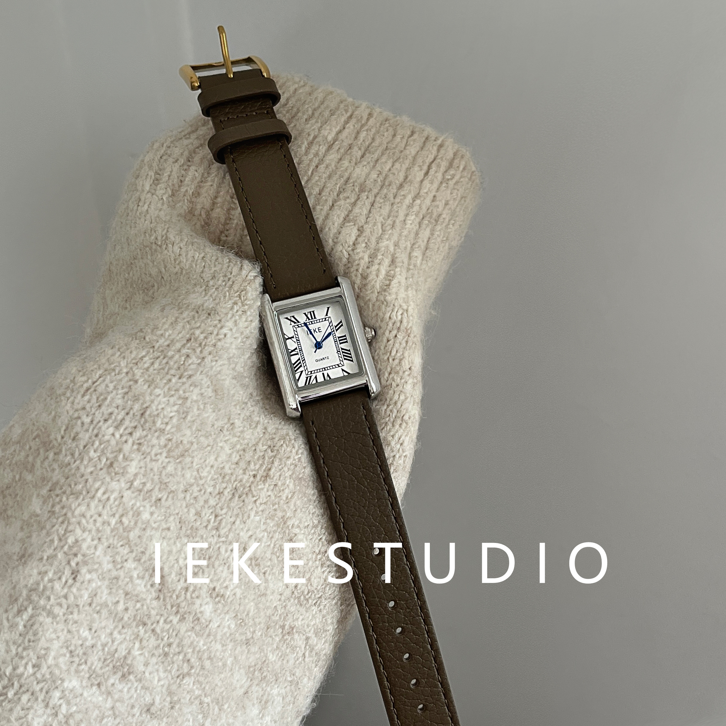 IEKE方形韩系小众女手表