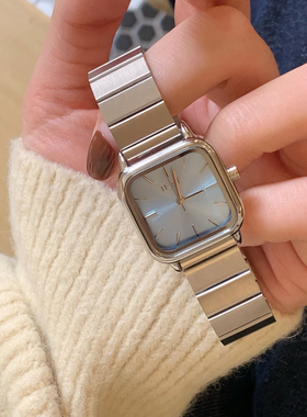 IEKE手表女轻奢小众高级感简约气质学生精致百搭职场竹节方形女表