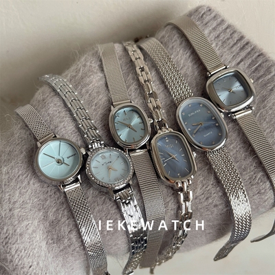 ieke蓝色轻奢高级贝母手表