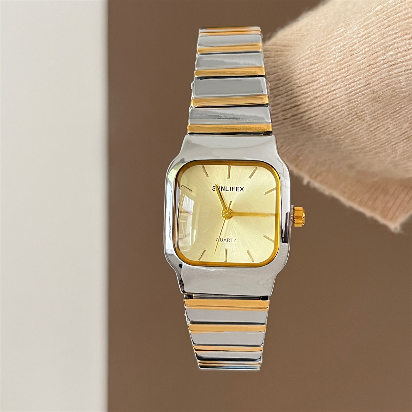 sunlifex复古风小方形手镯表