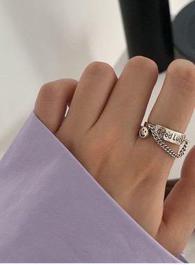 笑脸戒指微笑个性小众潮时尚