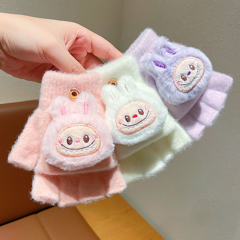 儿童手套新款卡通可爱小女孩五指套冬季男女童防寒保暖宝宝手指套