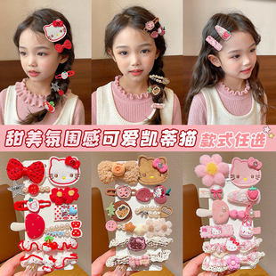 韩版猫咪蝴蝶结发饰儿童可爱发夹女童卡通发圈宝宝发卡小女孩头饰