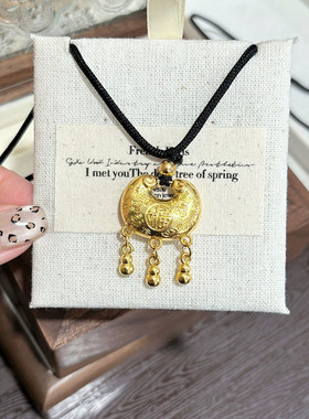 新款百福葫芦流苏胖福锁吊坠女