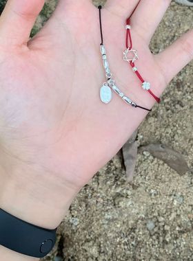 轻奢六芒星红绳手链情侣款