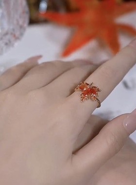 爆款红色开口可调节设计戒指