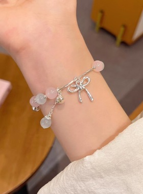 韩系爆款百搭气质串珠手串简约高级感时尚手串手链玻璃可爱