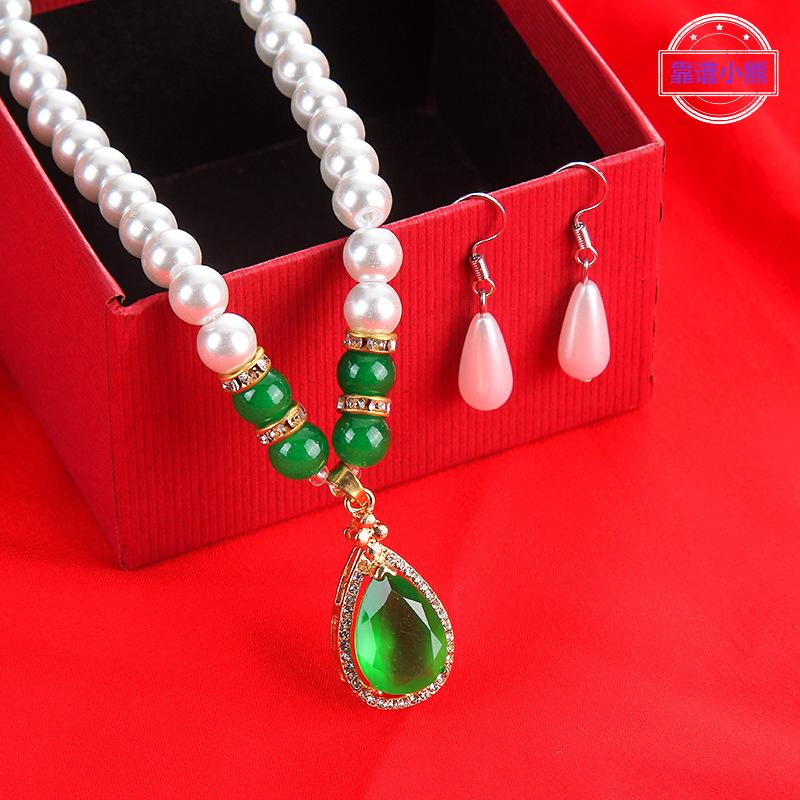 合成珍珠项链女送妈妈韩版简约中老年母亲节锁骨项链气质百搭保色