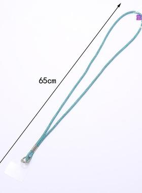 新款轻奢风高端水钻斜挎链手机壳挂绳长款带夹片防丢防摔手机链女