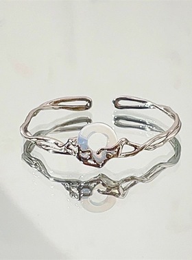 中式镂空圆形平安扣不规则手镯