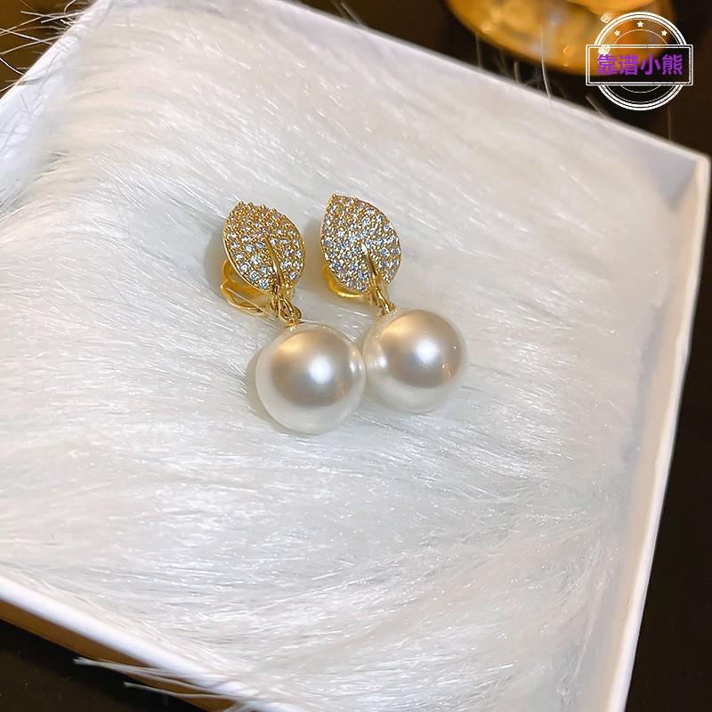 中古锆石珍珠耳环轻奢高级感精致
