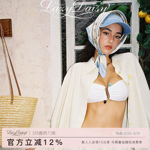 Daisy 休闲睡衣套装 Talia系列 短裤 女 慵懒简约廓型条纹衬衫 Lazy