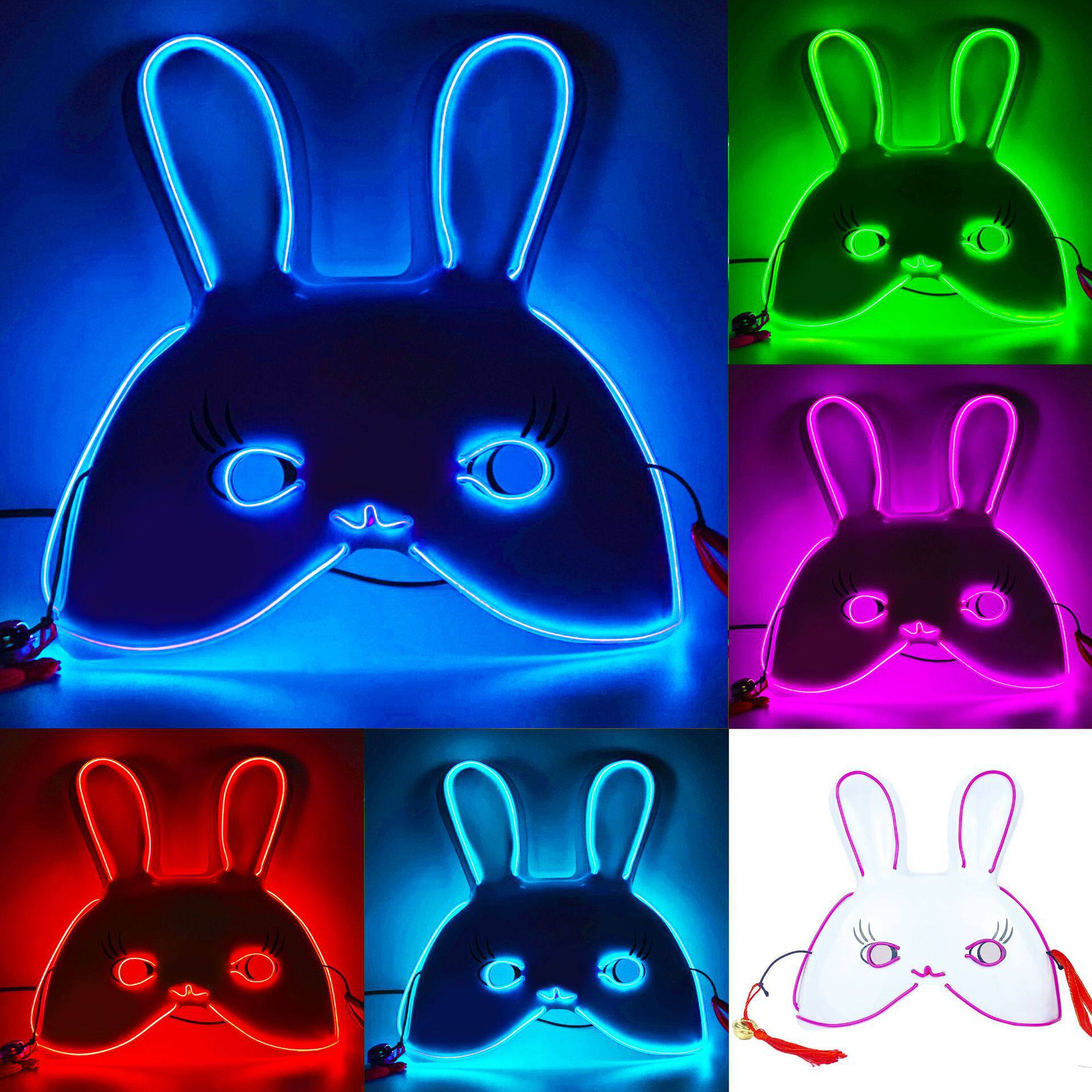 化妆舞会兔女郎面具 情趣兔子t半脸成人面罩 圣诞节抖音网红cos面