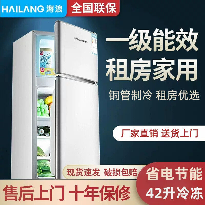 海浪小冰箱特价家用小型租房宿舍双门省电冷冻冷藏节能迷你电冰箱