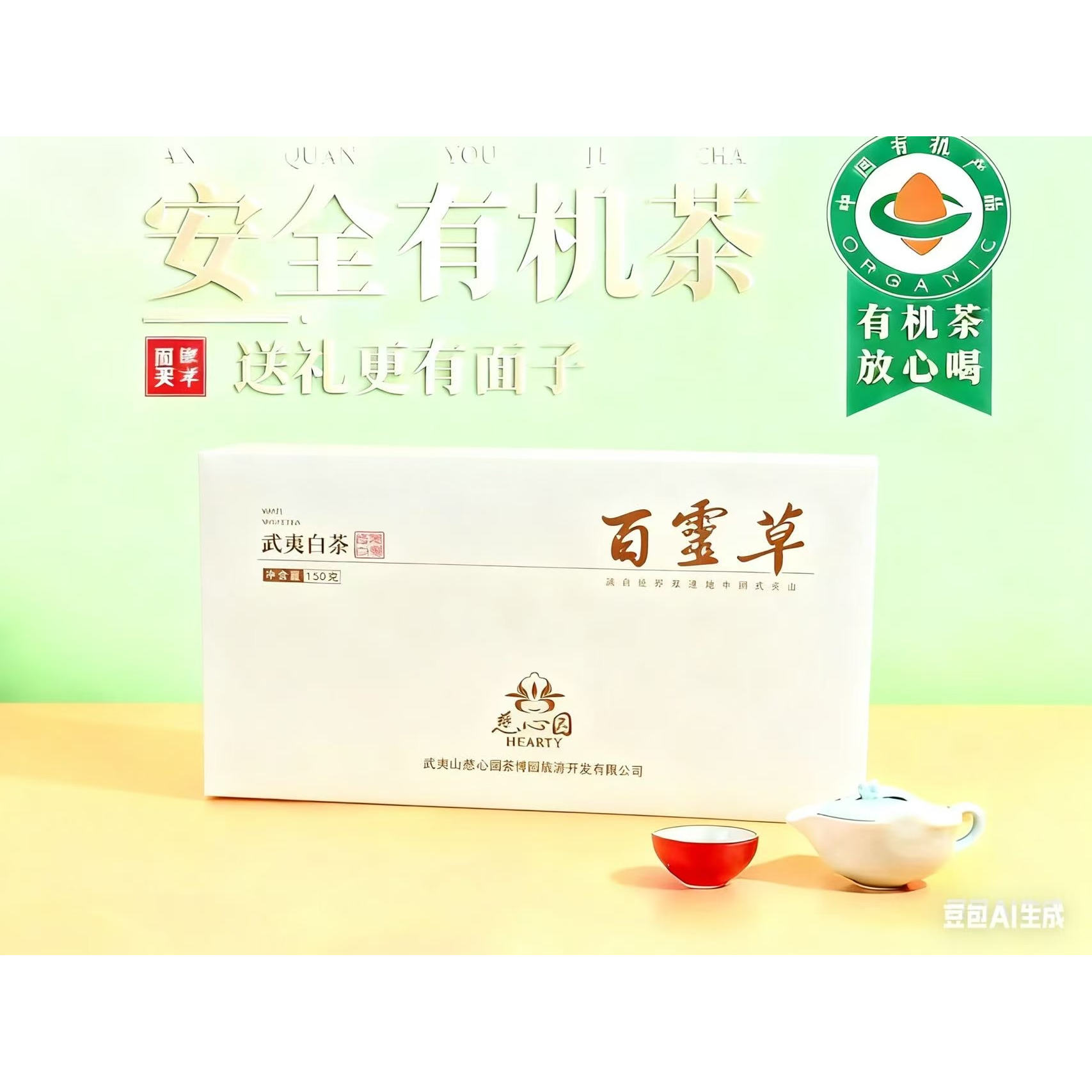 慈心园孝笑政和白茶150g