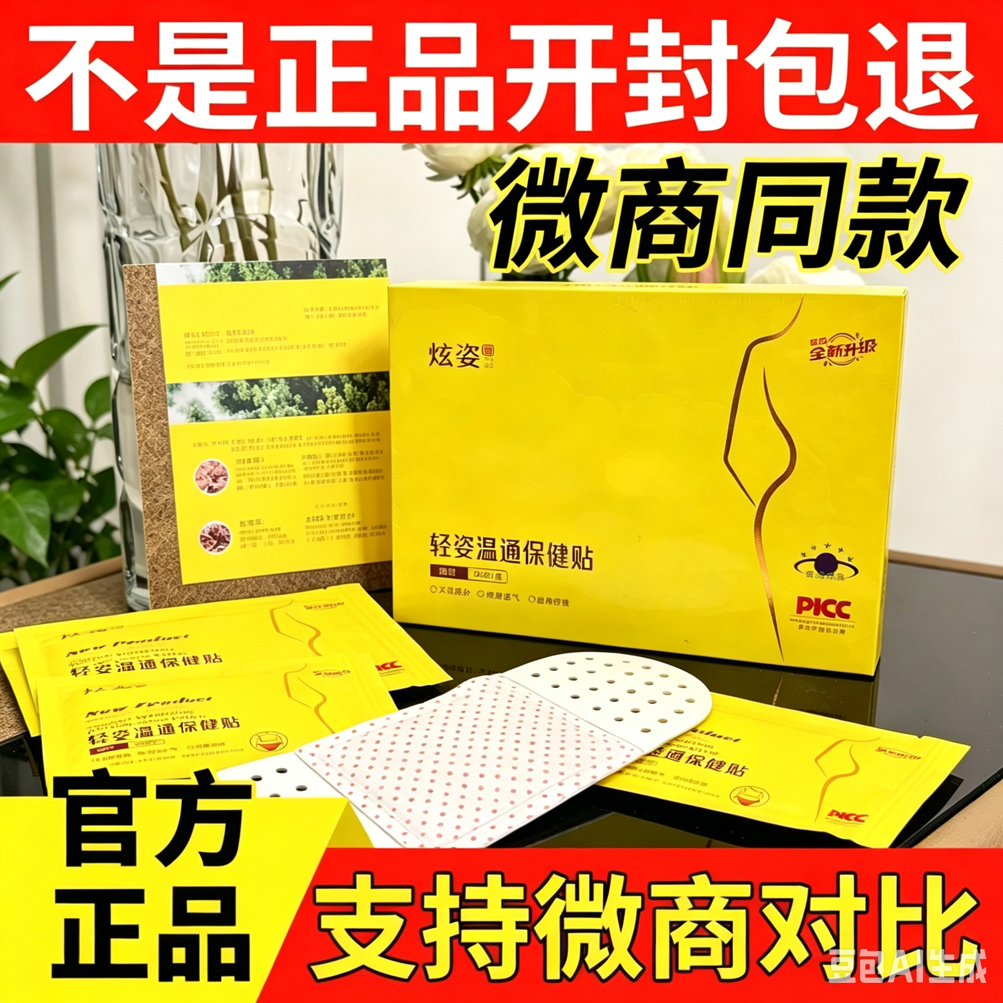 【官方正品】微商同款炫姿草本紧致贴暖宫贴穴位贴抖音同款热敷贴