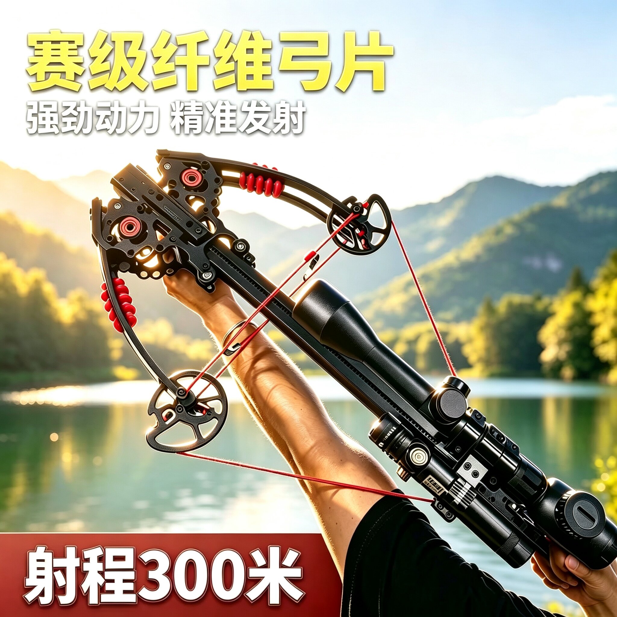 成人绿激光瞄准连发大威力弹弓图片