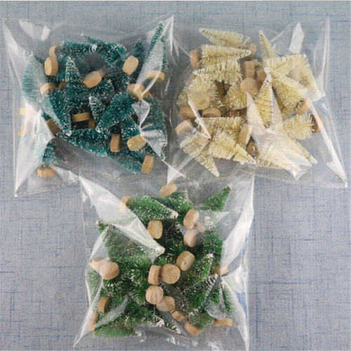 12Pcs Mini Christmas Tree Santa Claus Snow Christmas