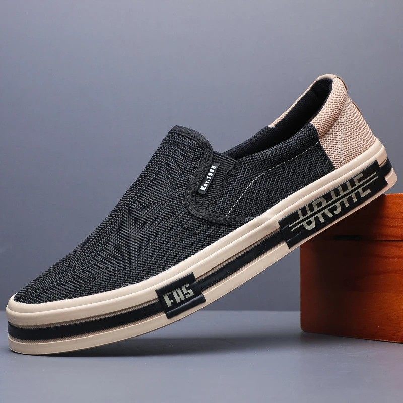 辰业男鞋男鞋小众潮流韩版n设计低帮平底一脚蹬休闲板鞋25638