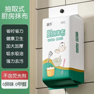 清洁干湿两用壁挂式 悬挂一次性抹布厨房懒人家用抽取式 洗碗布