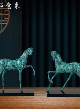 优邸意象马到成功黄铜摆件铜居室