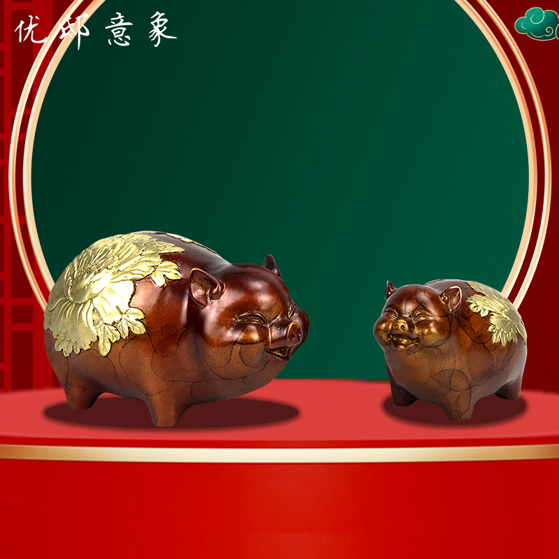 优邸意象黄铜摆件家居原创新中式