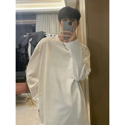 秋冬季德绒男士内搭打底衫2025新款青少年纯棉长袖t恤上衣可外穿