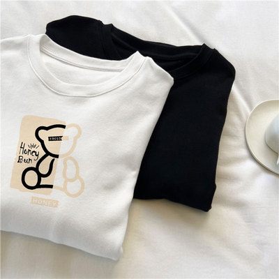 美式高街痞帅纯棉长袖T恤男款