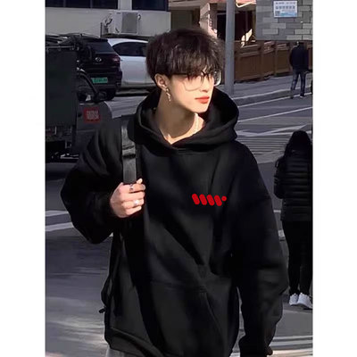 潮牌连帽卫衣男秋冬2025新款美式
