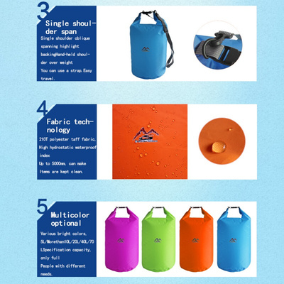 5L10L20L40L70L Waterproof Large Capacity Pouch Dry Bag Sack