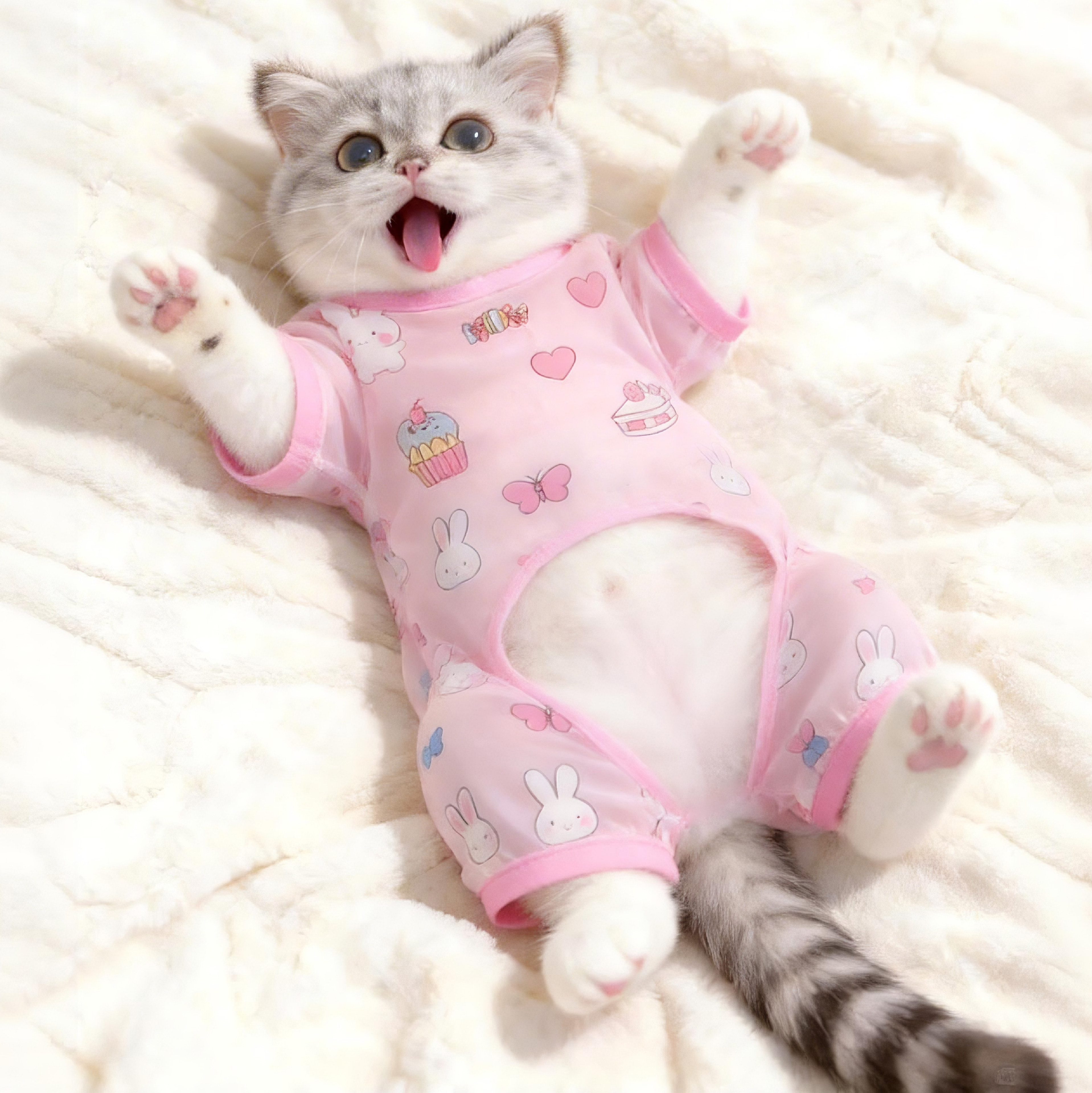 猫咪衣服夏天凉凉衣薄款透气防掉毛狗狗防晒衣布偶小猫空调家居服