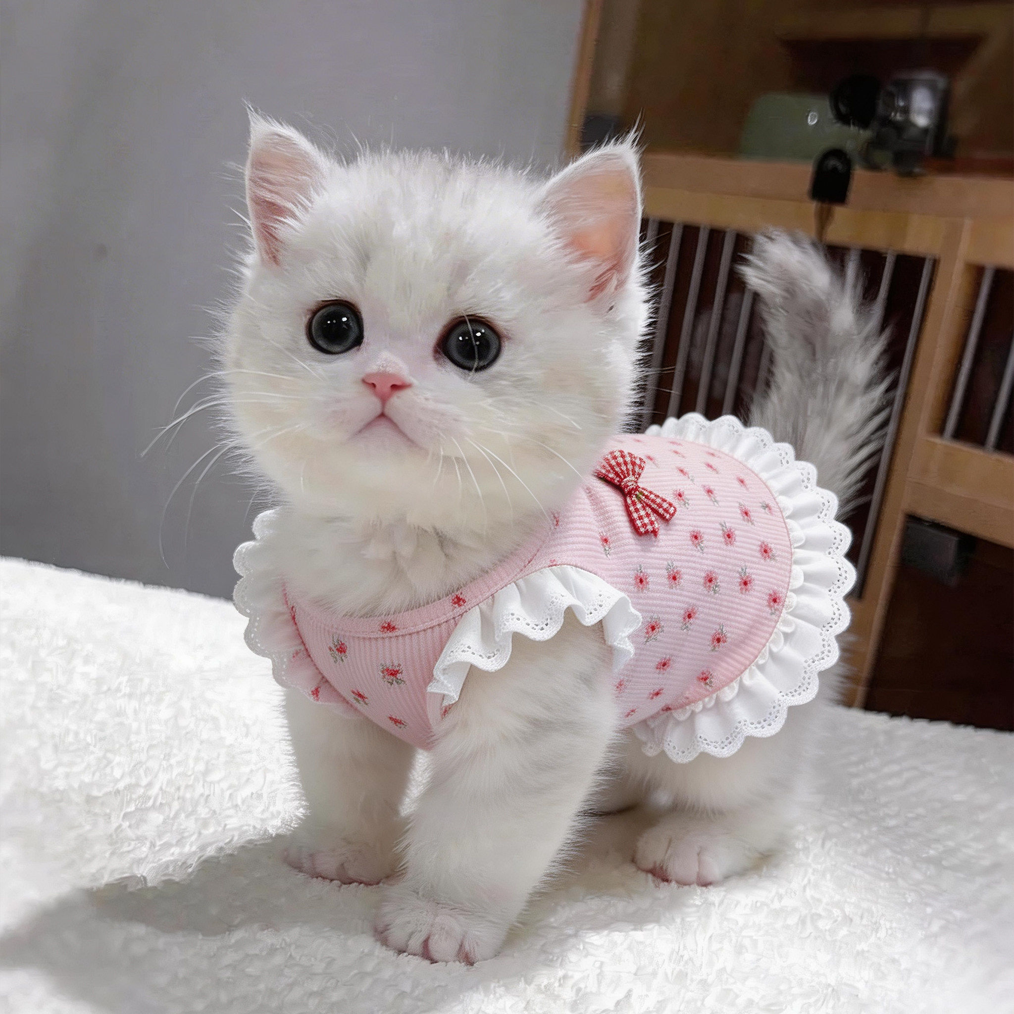 宠物猫咪衣服夏季薄款连衣裙透气防掉毛布偶英短金渐层小狗狗背心