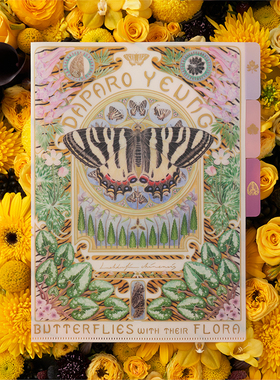 daparo yeung达普罗虎凤蝶蝴蝶文件夹穆夏风学生办公文件收纳礼物