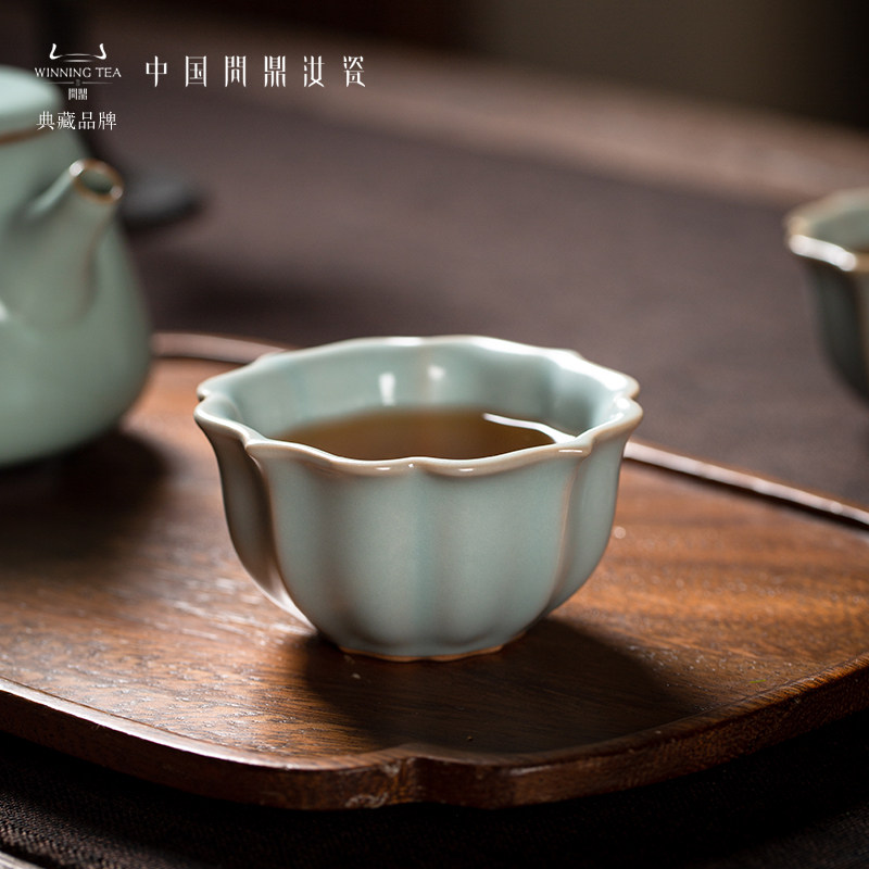 问鼎汝窑宝相茶杯主人杯单杯女士高档个人专用景德镇开片送礼茶具,餐饮具,茶杯,淘宝优惠券,粉丝福利购,淘宝优惠卷