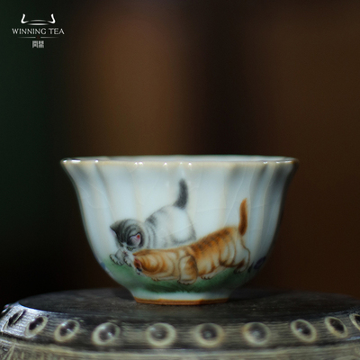 鼎峰系列/月白/老款沐菊杯（千伶百俐） 直播专享