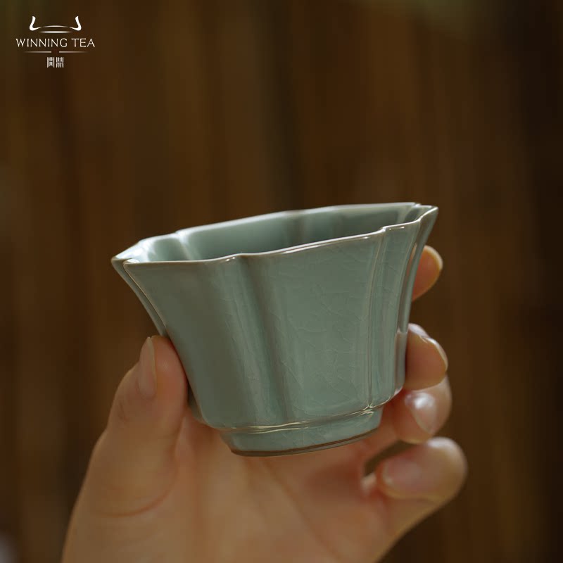 问鼎汝窑沧澜杯主人杯单杯景德镇功夫茶杯高档茶具个人专用品茗杯