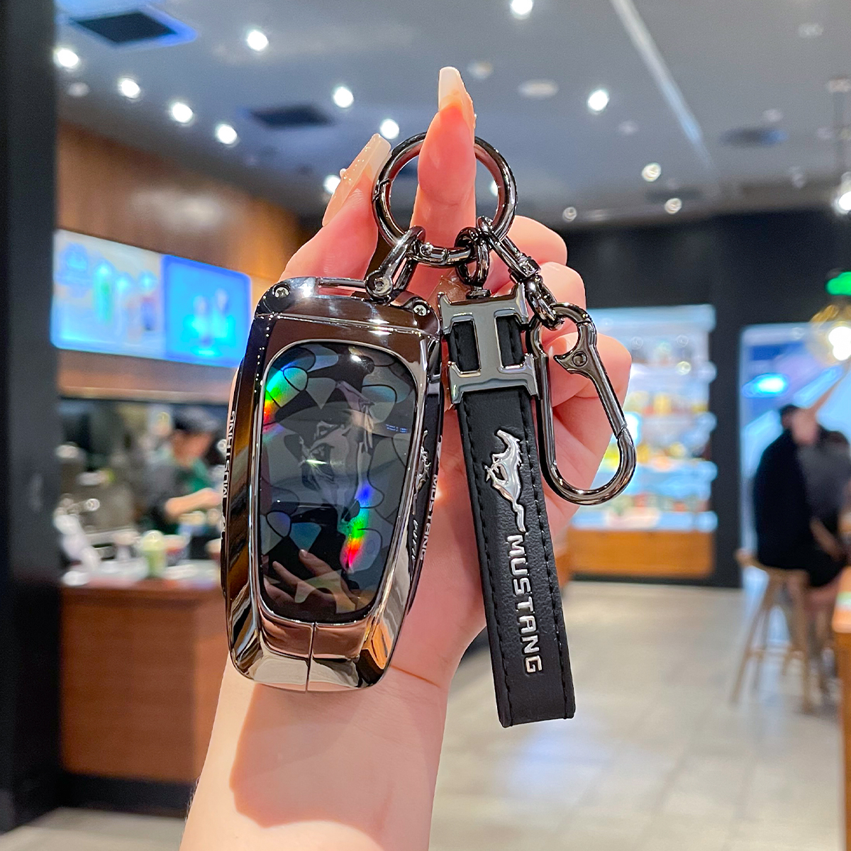 适用野马mustang钥匙套mach-e电马金牛座眼镜蛇GT探险者车壳扣包