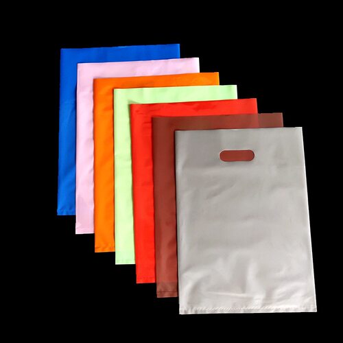 厂家现货空白彩色高压塑料袋平口袋广告服装购物化妆品手提袋