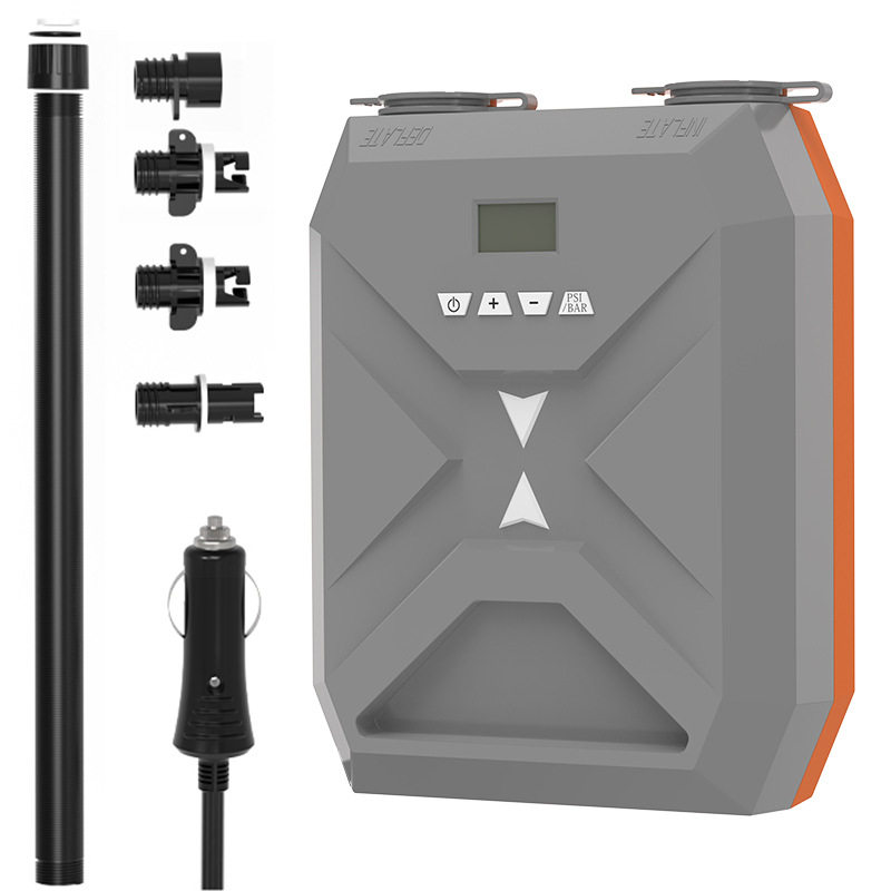 SUP电动高压泵12V桨板车载橡皮艇冲锋舟冲浪板增压充气泵20PSI