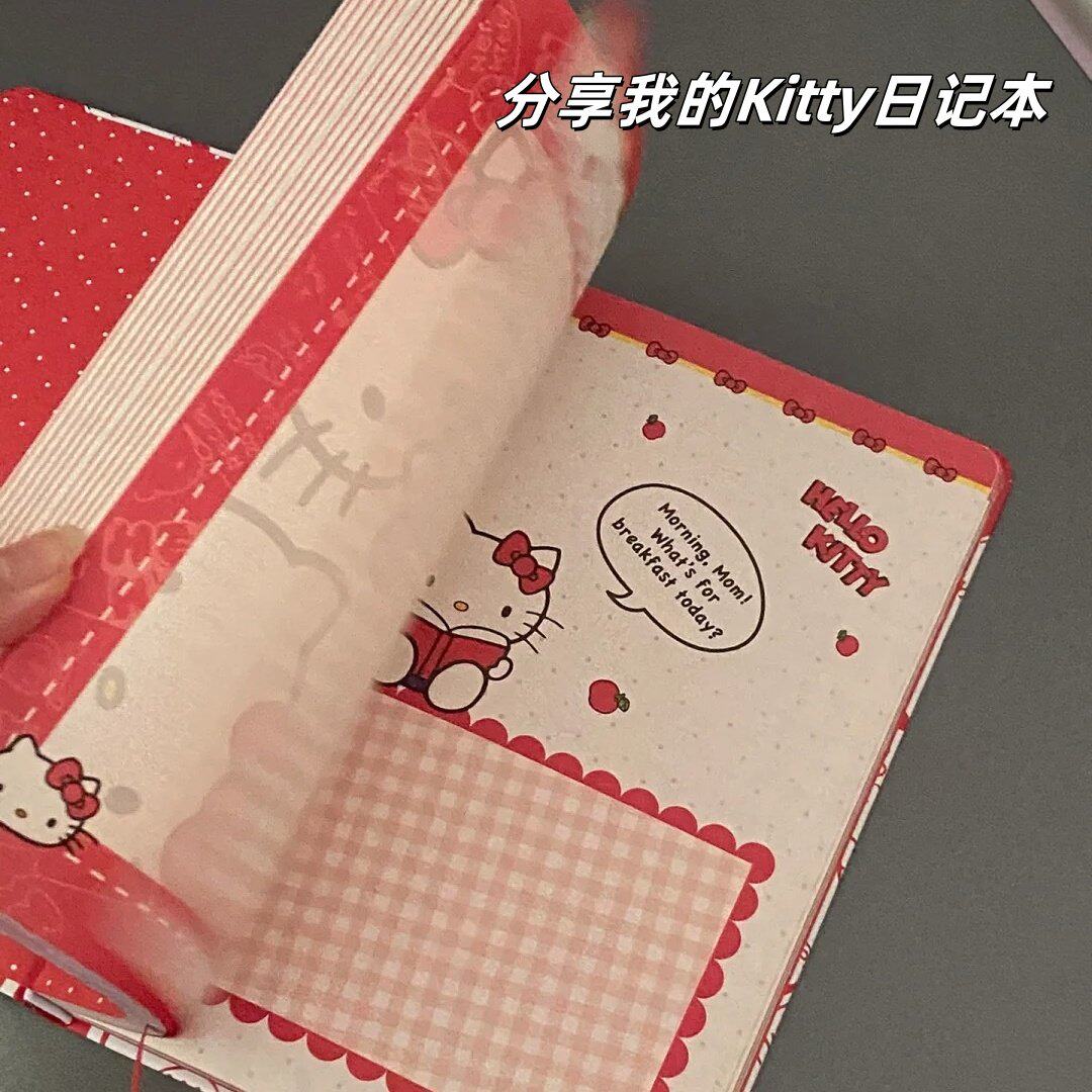 可爱凯猫蒂笔记本子高颜值少女心A5卡通日记小中学生手账记事本